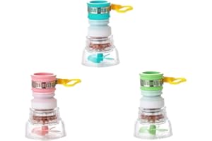 3 Pack Faucet Mount Filters,360°Portable Swivel Faucet Nozzle Water Filter, Splash-Proof Faucet Booster Filter,for Home Kitch