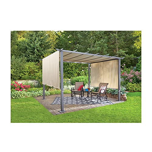 CASTLECREEK 12' x 10' Pergola Gazebo with Retractable Walls, Outdoor