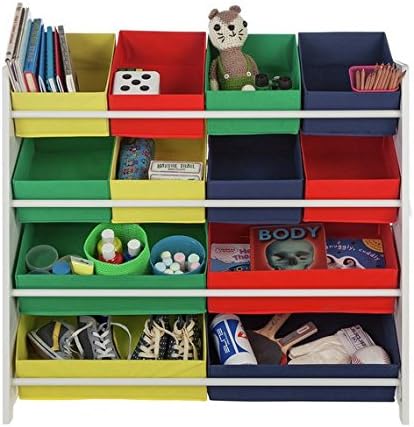 4 tier child's storage unit with bins