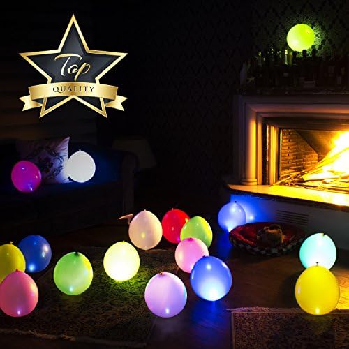 Led Light Up Balloons 24 Party Pack - High-Quailty Balloons - Phenomenal Decoration Product for Parties, Ideal for All Events, Birthday and Wedding Parties