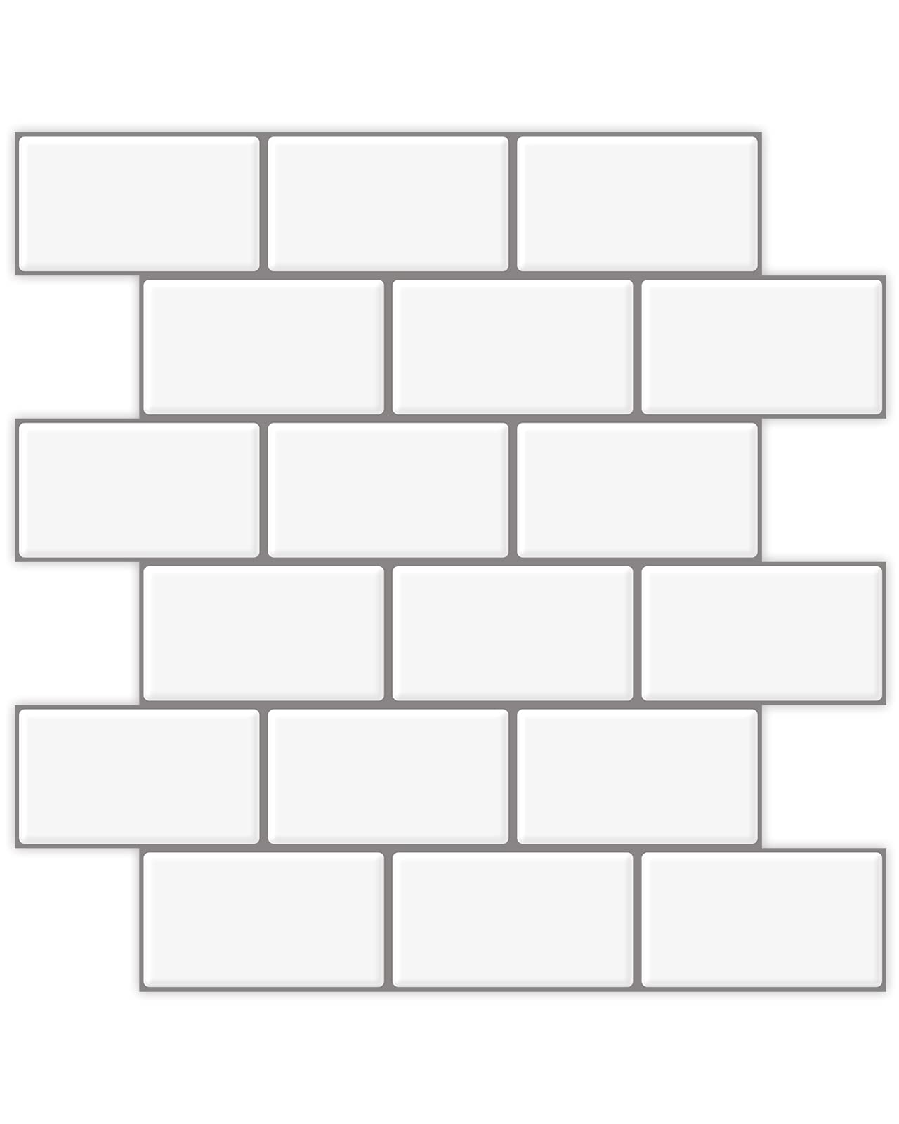 Art3d Subway Tiles Peel and Stick Backsplash, Thicker Version for Kitchen and Bathroom (10 Tiles)