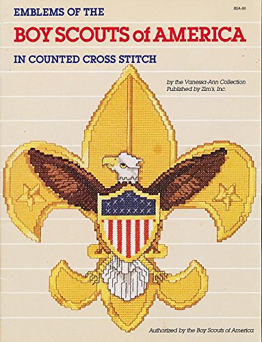 Emblems of the boy scouts of America in counted cross stitch