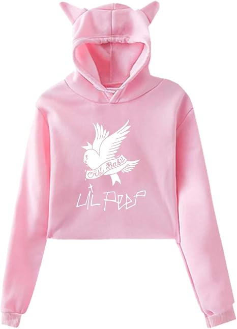 Amazon.com: Girl's Lil Peep Letter Cat Ear Hoodie Sweater Pink: Clothing