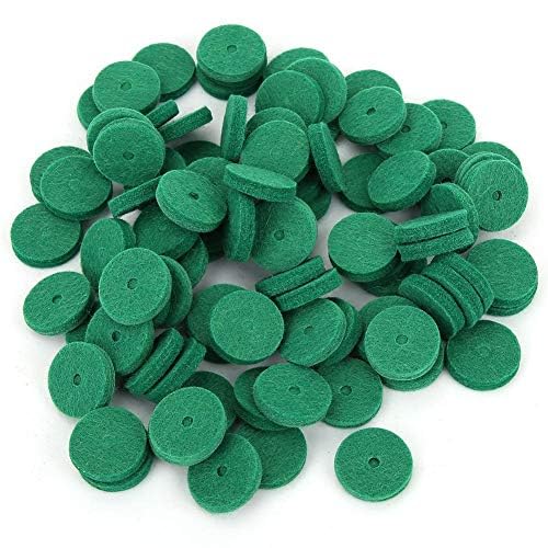 Piano Felt Pads, 90Pcs 22mm Piano Felt Cushion Piano Felt Washers Piano Leveling Key Washers Piano Regulating Tools Keyboard Balance Washers Piano Parts Replacement Green
