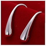 NYKKOLA Fashion Classic Jewellery 925 Solid Silver Teardrop Hoop Earrings