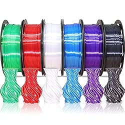 1.75mm Silk Shiny PLA 6 in 1 Basic Colors Bundle