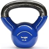 Yes4All Vinyl Coated Kettlebells – Weight Available: 5, 10, 15, 20, 25, 30, 35, 40, 45, 50 lbs