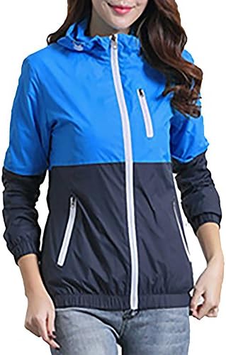 Afkluua Womens Lightweight Windbreakers Sun Protection Outdoor Hooded Sports Outwear Quick Dry Jacket Lovers Coat