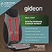 Shiatsu Back Massager by Gideon Deep Kneading Seat Cushion Dual Motor Design with Heat Settings for Full, Mid and Lower Back. Includes Control Panel for Precision Control