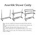 PNBB Stainless Steel Double Towel Bar 24 inch wih 5 Hooks,Bathroom Shelves，Towel Holders Bath,Towel Rack,Bathroom Shelves (40cm)
