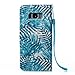 Firefish Galaxy S8 Wallet Case, TPU [Slim Fit] Magnetic Closure Case Folio Flip Kickstand Card Slots Holder Cover[Wrist Strap] Cash Full-Body Protective Cover for Samsung Galaxy S8 (5.8 Inch)-Leaves