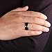iTungsten 6mm 8mm Black Tungsten Carbide Rings for Men Women Wedding Bands Matte Finish Beveled Edges Comfort Fit