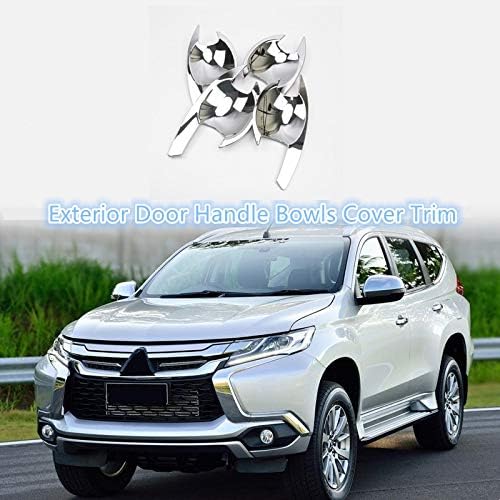 For Mitsubishi Pajero Montero Shogun Sport 2016 2017 2018 ABS Chrome Exterior Car Door Handle Bowls Cover Trim 4pcs Car Styling