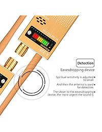 Eilimy   Detector de señal RF inalámbrico antiespía [mejora la actualización] Detector de señal de cámara GPS para detección de cámara oculta, rastreador de GPS y detección de señal inalámbrica (ultra alta sensibilidad)