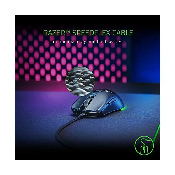 Razer-Viper-Mini-Gaming-Mouse-Ambidextrous-Gaming-Mouse-Only-61-g-8500-DPI-Optical-Sensor-DPI-Razer-Speedflex-Cable-and-Chroma-RGB-Ilumiation-Black Razer Viper Mini - Wired Gaming Mouse for PC/Mac (Ultralight 61g, Ambidextrous, Speedflex Cable, 8,500 DPI Optical…