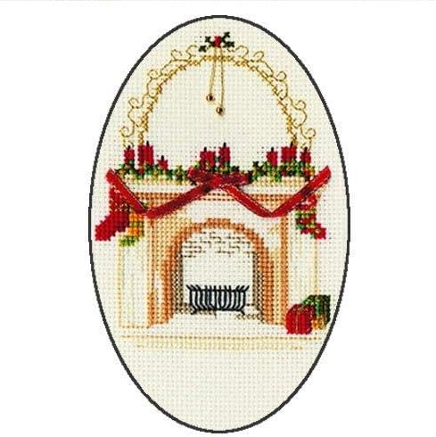 Derwentwater Designs FIREPLACE Christmas Card Kit, White, 1