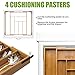 Syjunf Kitchen Drawer Organizer Bamboo Expandable Silverware Organizer, Adjustable Desk Drawer Divider, Large Utensil, Cutlery, Tools, Stationary & Silverware Tray - 8 Compartments