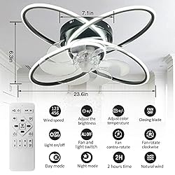 WWahuayuan Modern Ceiling Fan with Lights Remote
