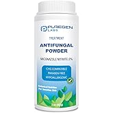 Puregen Labs Antifungal Powder with 2% Miconazole Nitrate, 3 oz (85g) | Jock Itch Powder, Athletes Foot Powder, Common Fungal Infections, Talc Free, Ringworm, Antifungal Powder For Women