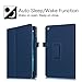 Fintie EKAB006AD-US Folio Case for Fire HD 8 (2015 Model 5th Gen Only), Slim Fit Premium Vegan Leather Standing Cover with Auto On/Off, Navy