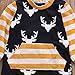 Newest Baby Boys Deer Striped Bodysuit Romper Sleepwear Outfits Costume