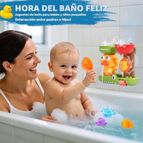 Children's Toys 1 Year Old, Baby Toy 6-12 Months, Baby Bath Toys, Baby Bath Gift, Baby Gift 1 2 Year, 1 Spoon & 3 Stackable Animal Cups, Game Boys Girls 1 2 3 Years