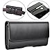 iPhone X Holster Case, Gcepls Premium Leather Belt Clip Pouch Holster Case for Apple iPhone X/Galaxy S9 (Fit with a Thin Case) - Built in Card Slot Wallet Case - Black