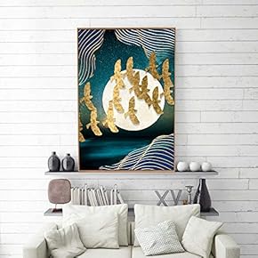 Framed Canvas Home Artwork Decoration Nordic Style Abstract Color Canvas Wall Art for Living Room, Bedroom - 16x24 inches