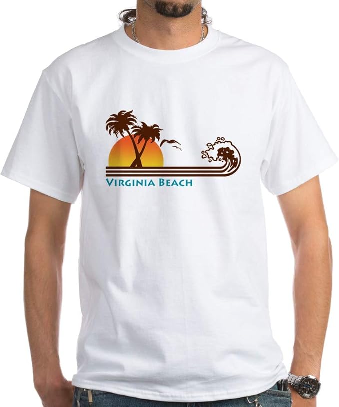Amazoncom cafepress virginia beach white t shirt cotton tshirt clothing