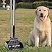 NZQXJXZ Pooper Scooper 47.2 Inches, Pet Poop Tray and Rake with Long Handle, Pet Waste Removal Scoop for Large Dog Small Dog