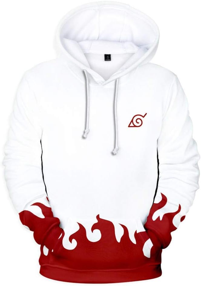 MUCLOTH 3D Printing Fourth Hokage Yondaime Hokage Adult Kids Cotton Pullover Hoodie Sweatshirt Cosplay Costume Unisex