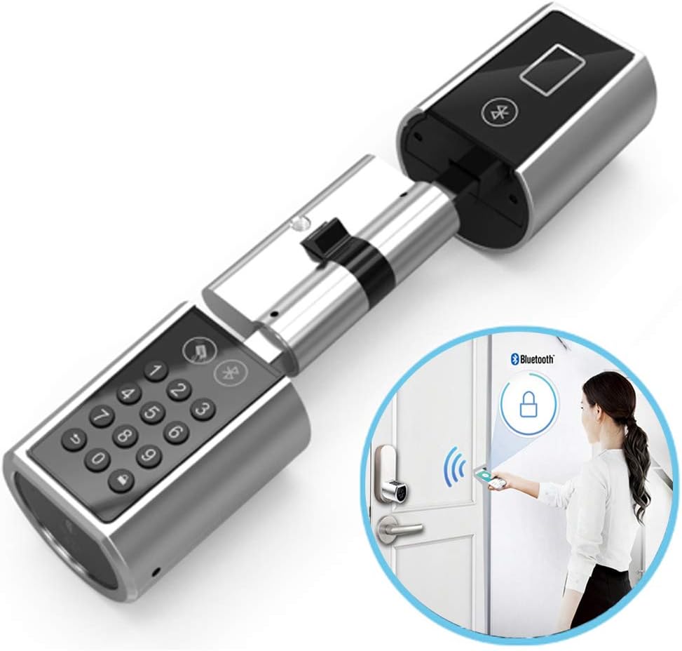 Smart Locks Home Security Digital Keypad Hardware Lock Keyless Euro Lock Core Cylinder Bluetooth Electronic Door Lock
