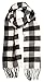 Love Lakeside-Men's Cashmere Feel Winter Plaid Scarf (One, Black & White Buffalo Check)