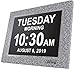 American Lifetime [Newest Version] Day Clock - Extra Large Impaired Vision Digital Clock with Battery Backup & 5 Alarm Options (Grey Marble) primary
