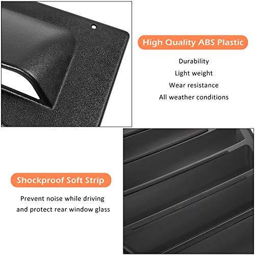 E-cowlboy Rear Window Louver for Ford Mustang 2005~2014 Sun Shade Cover in GT Lambo Style Matte Black