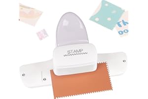 Stamp Puncher - Adjustable Postage Stamp Border Punch Stamp Shaped Paper Punch for Scrapbooking, DIY Greeting Cards, Journali