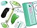 4 Pack -Jade Roller for Face and Neck Highest Quality Jade 100% Real Natural Facial Massager Double Rollers by Serenity 7X USA