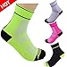 Gosuban Low Cut Compression Sock for Women and Men Plantar Fasciitis Sock Heel Ankle & Arch Support(Fluorescent Green,Medium)