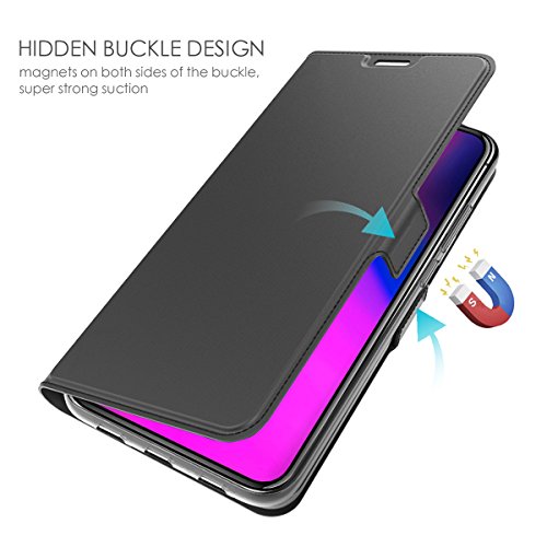 Scheam iPhone Xr Card Holder Case, iPhone Xr Wallet Case Slim, iPhone Xr Folio Leather case Cover Shockproof Case with Credit Card Slot, Durable Protective Case Compatible with iPhone Xr (Black) - Thumbnail 5