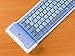 LinDon-Tech Portable Wireless Keyboard Flexible Silicone Roll-up Bluetooth Keyboard for Tablet, Smartphone, Laptop, Built-in Rechargeable Lithium Battery (Blue)