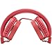 gorsun Headphones, Microphone Volume Control Folding Lightweight Headset Cellphones Tablets Smartphones Laptop Computer （Pink）