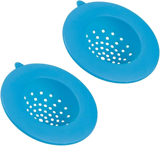 mDesign Modern Silicone Kitchen Sink Strainer, Drain Cover for Standard