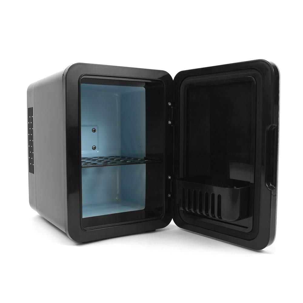 Charbon Noir Cosmetic Fridge cooler and warmer 4L capacity, for home, office. Compact and AC compatible - Black (1x Cosmetic Fridge)