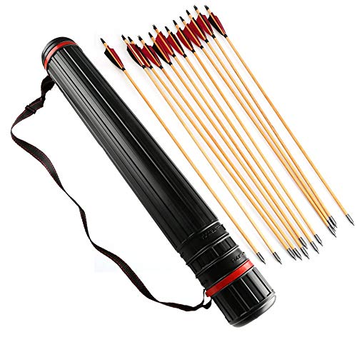 VERY100 32 Inch Handmade Traditional Wood Arrows Turkey Feather Hunting Recurve Longbow Compound Bow 12pcs - Thumbnail 7