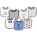 Hudson Baby Unisex Baby Cotton Bibs, Gentlemen, One Size
