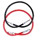 CARTMAN 4AWG 24-Inch Battery Inverter Cables Set, 4Gauge x 24" (1 Black & 1 Red)
