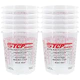 Custom Shop Box of 12 Each - 10 Ounce Paint Mixing Cups Cups Have calibrated Mixing ratios on Side of Cup Box of 12 Cups