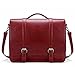 ECOSUSI Women Briefcase PU Leather Laptop Backpack Shoulder Computer Bag Messenger Satchel fit 14 inch Laptop, Red