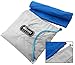 TiiL Microfiber Workout Full Size Gym Towel (51 x 24) Quick-Dry, Store Sweat + Wet Gear in Detachable Bag + Key Pocket | Fitness, Hiking, Camping, Swimming, Yoga, Exercise Sports Towel (SilverBlue)