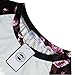 AIMTOPPY Women Floral Splice Print Long Sleeve Round Neck Pullover Blouse Tops T Shirt (S)